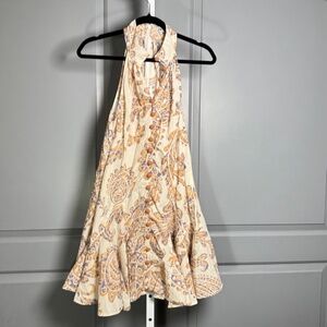 ZARA Paisley sleeveless button front mini Sz M